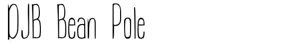 DJB Bean Pole font preview